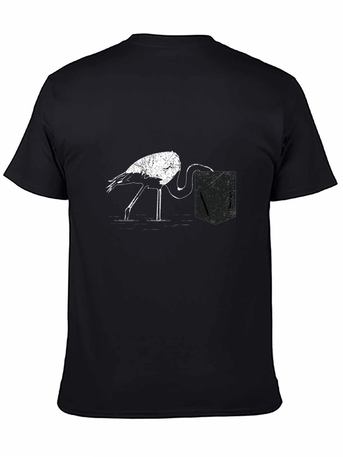 Black Flamingo Pocket Graphic Tee