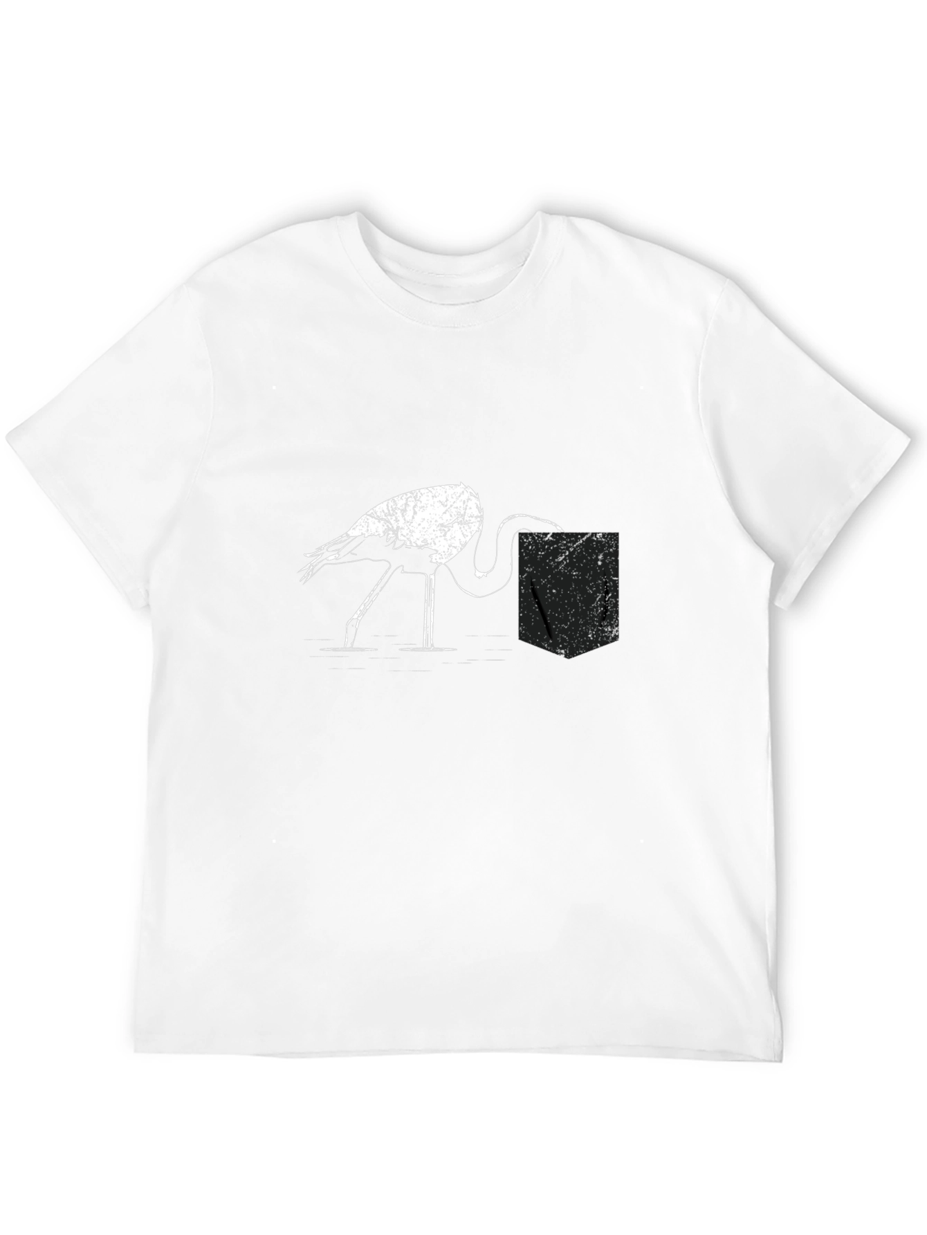 Black Flamingo Pocket Graphic Tee