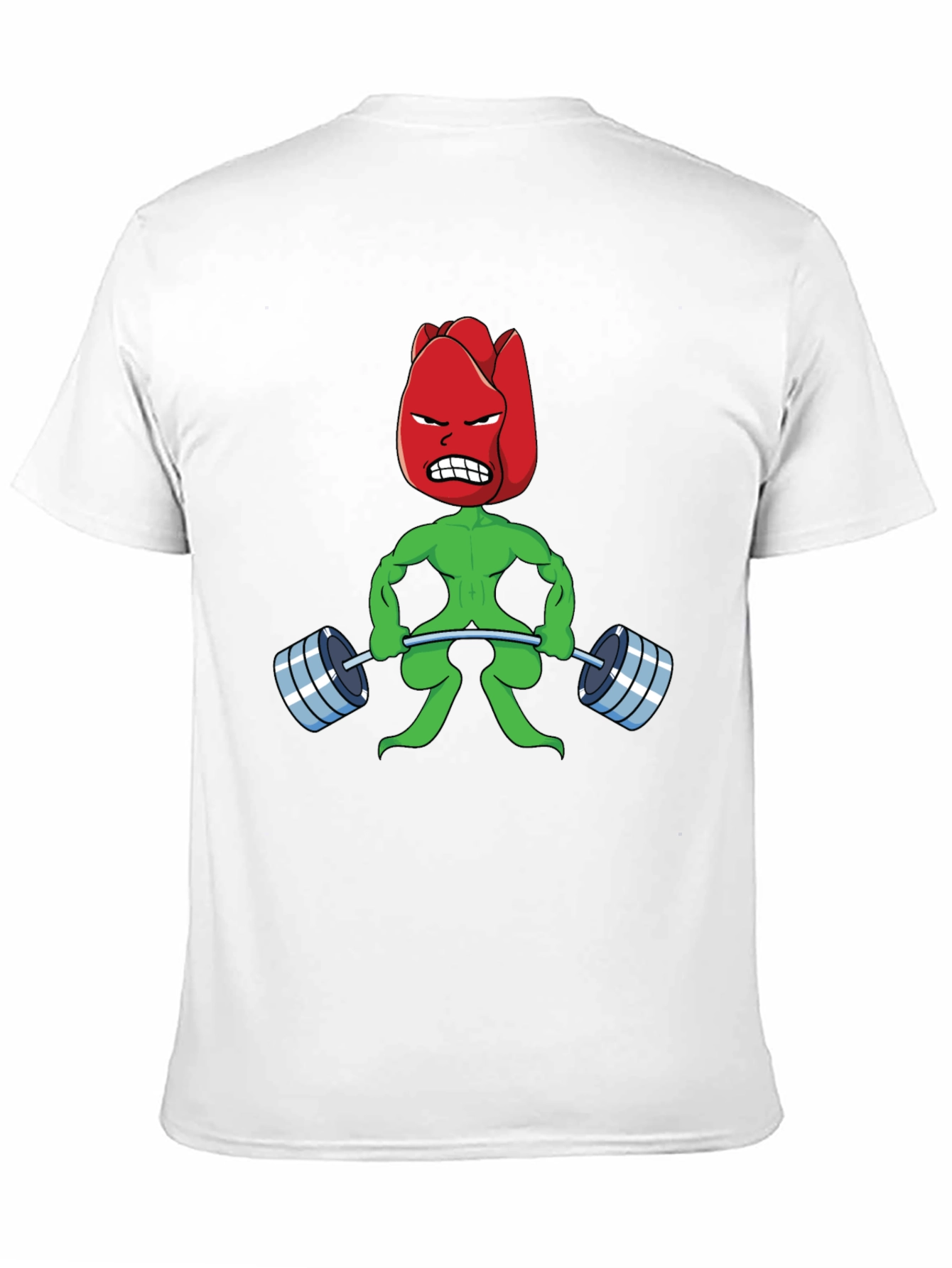 Funny Bodybuilding Tulip Cartoon Graphic T-Shirt