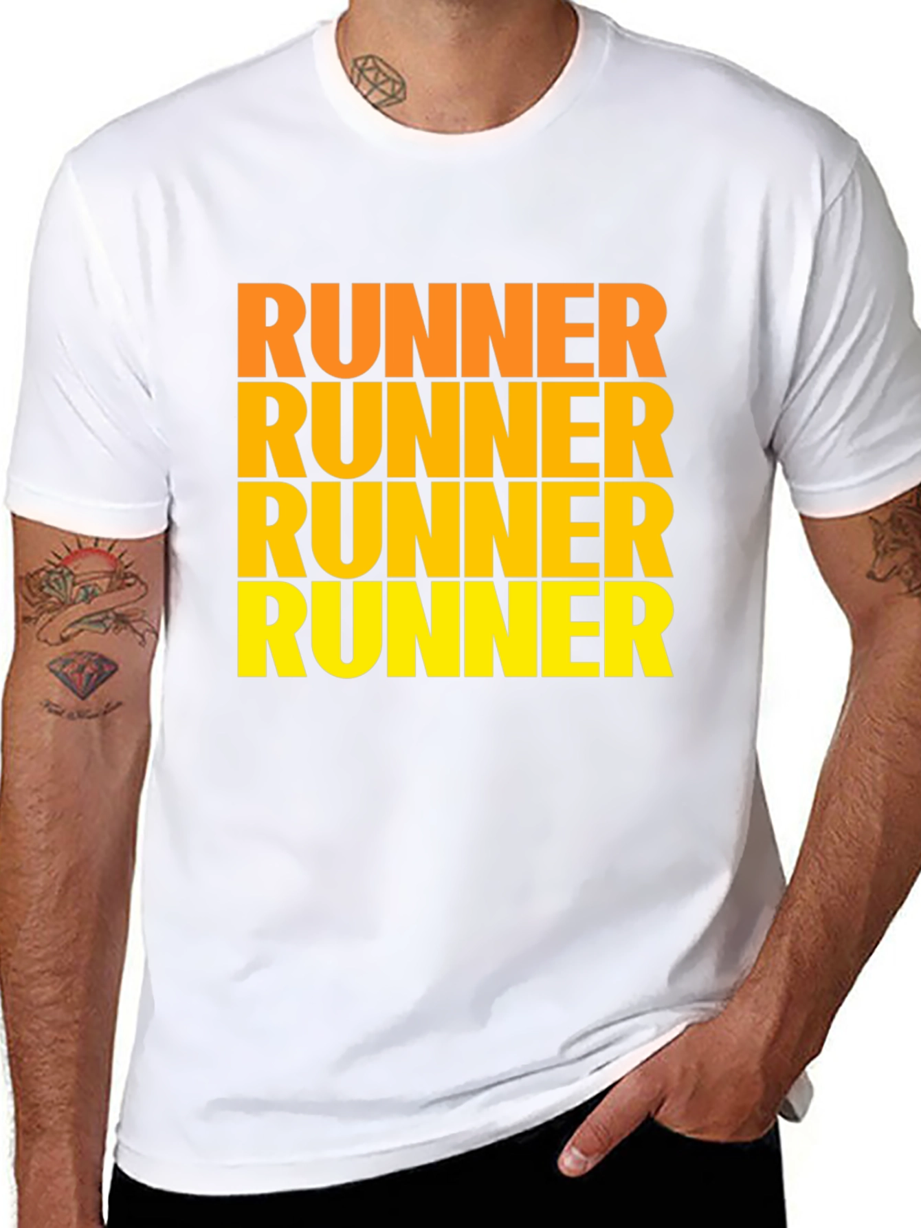Runner Text Graphic Black T-Shirt