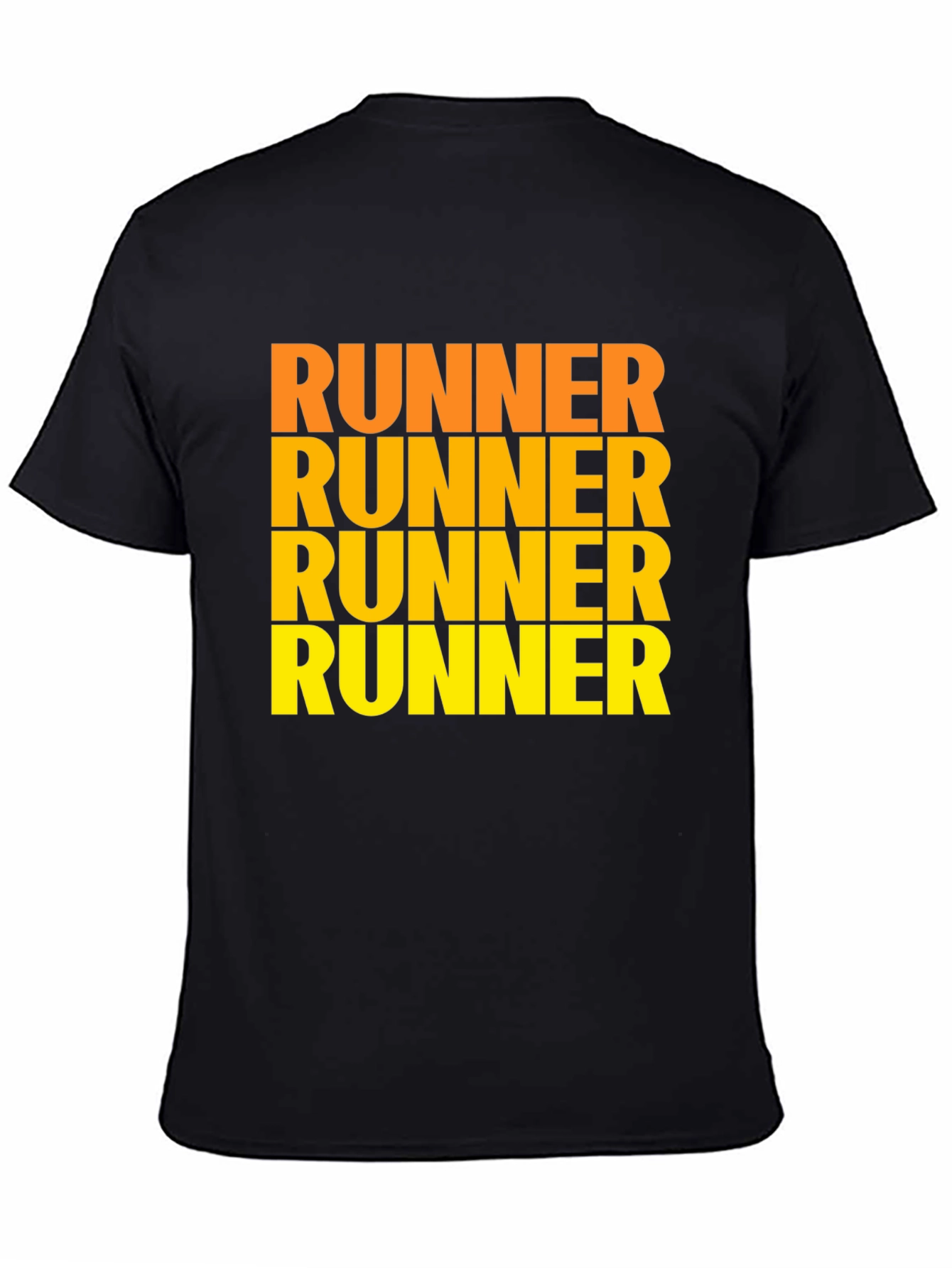Runner Text Graphic Black T-Shirt