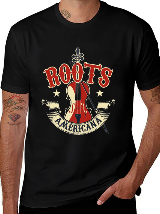 Roots Americana Graphic Tee - Black