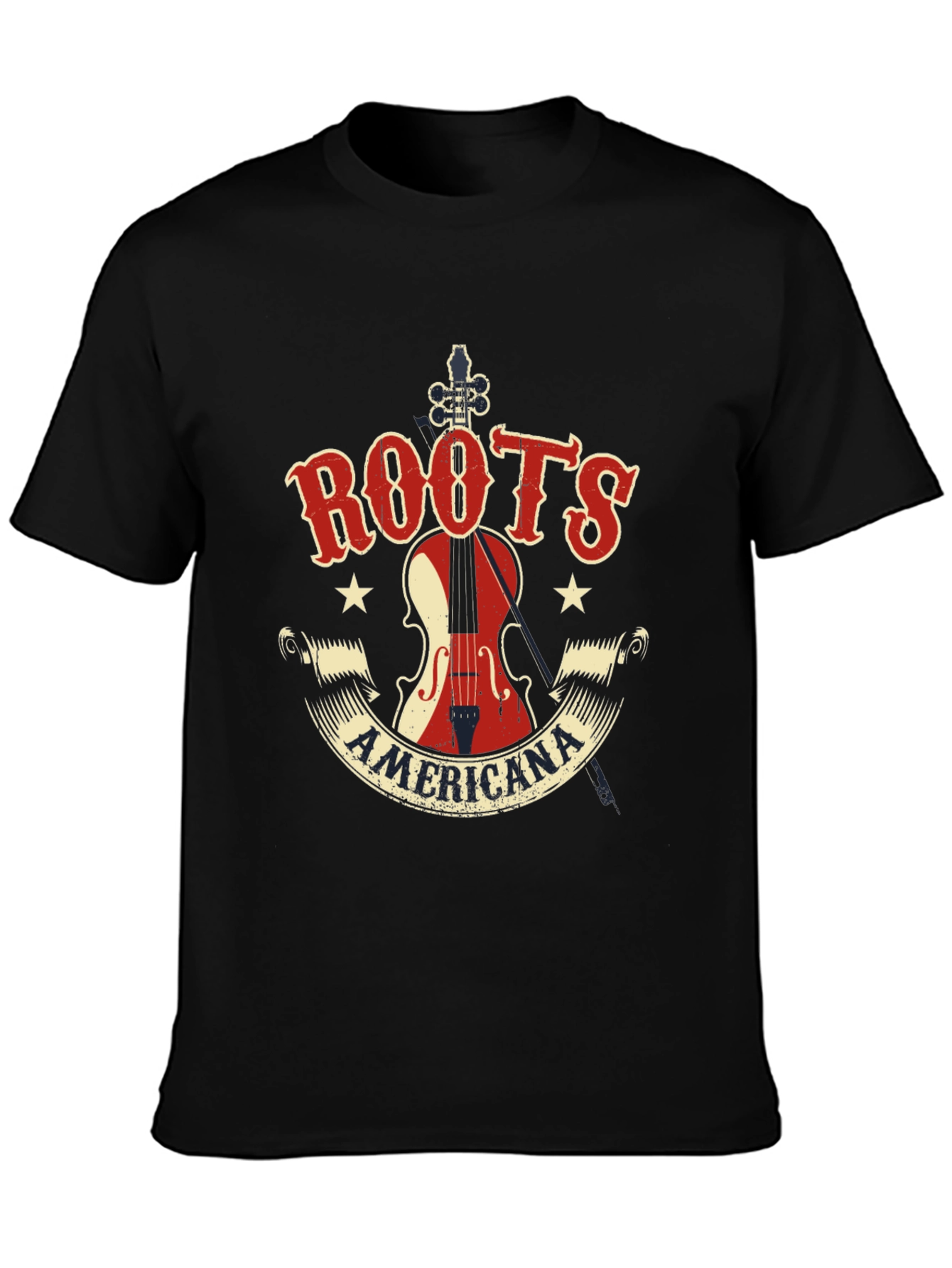Roots Americana Graphic Tee - Black
