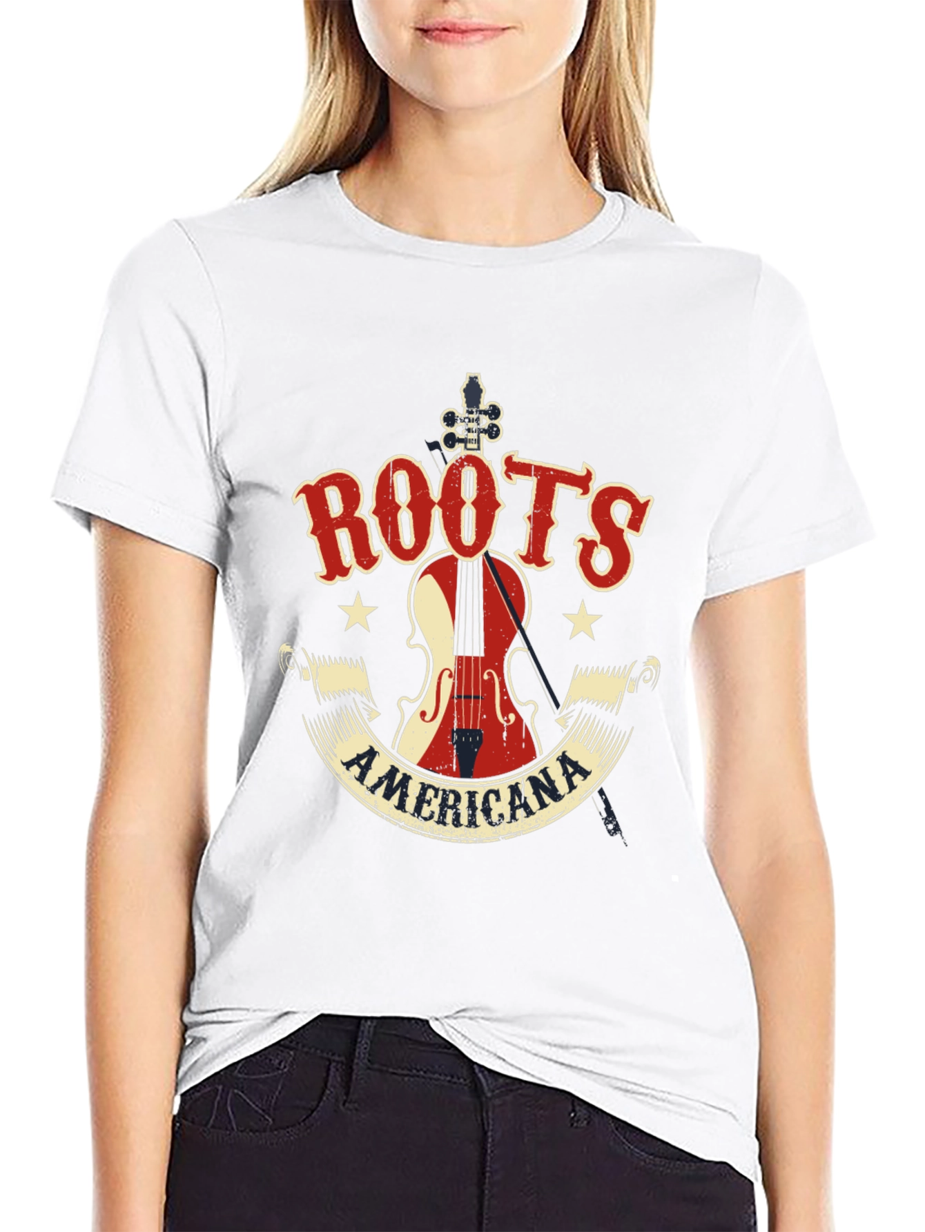 Roots Americana Graphic Tee - Black