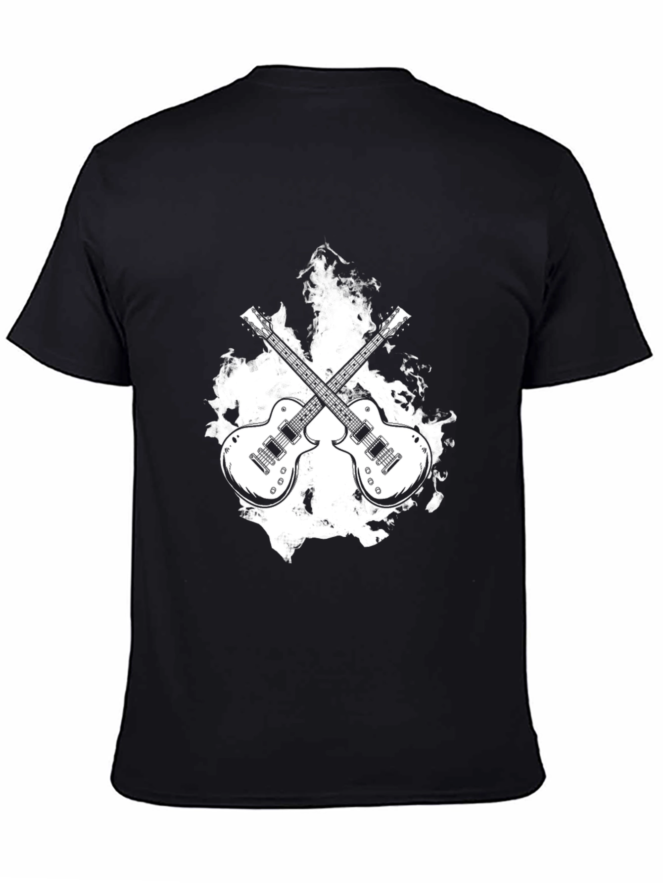 Rock On! Guitar Graphic Black T-Shirt