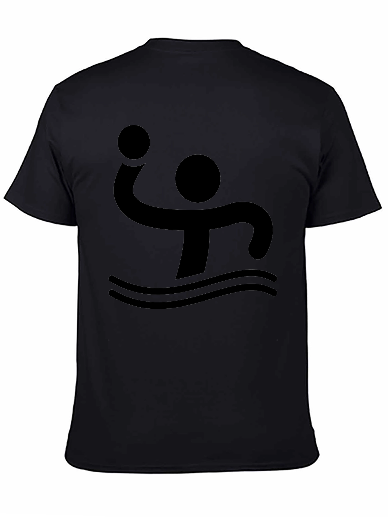 Water Polo Player Black T-Shirt