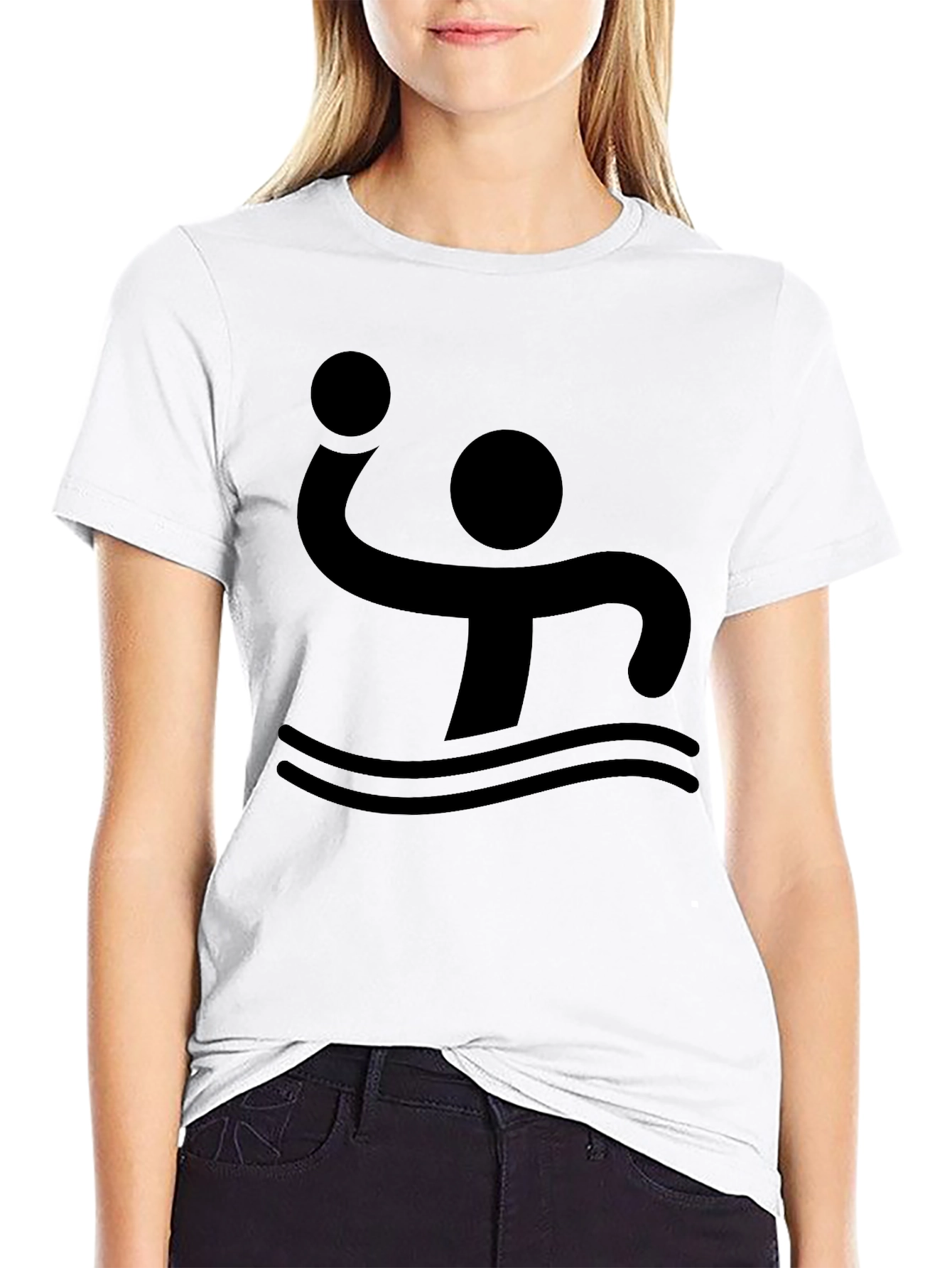Water Polo Player Black T-Shirt