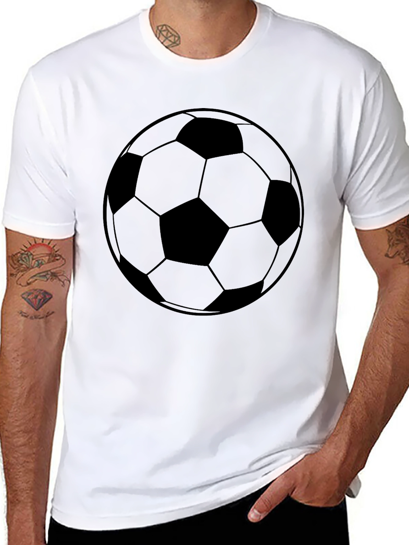 Soccer Ball Graphic Tee - Black T-Shirt
