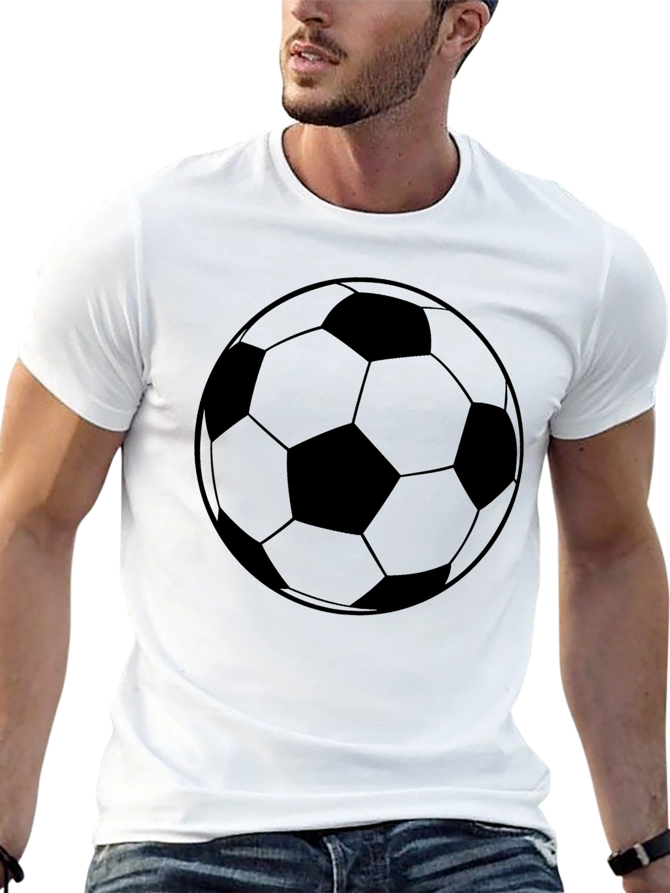 Soccer Ball Graphic Tee - Black T-Shirt