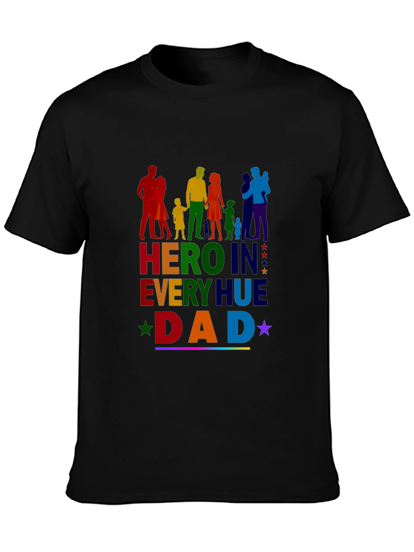 Rainbow Hero Dad T-Shirt - Pride Family Tee