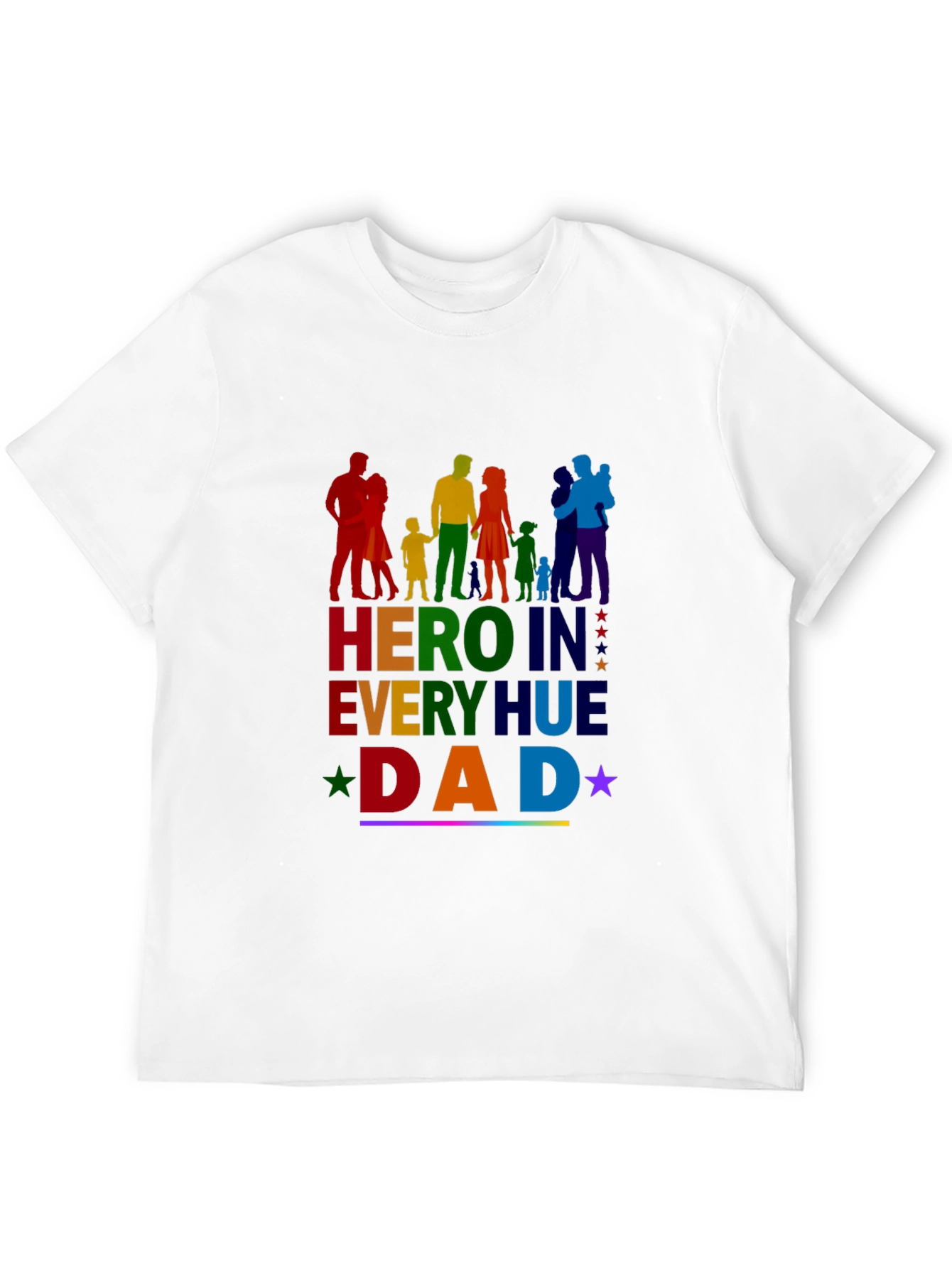 Rainbow Hero Dad T-Shirt - Pride Family Tee