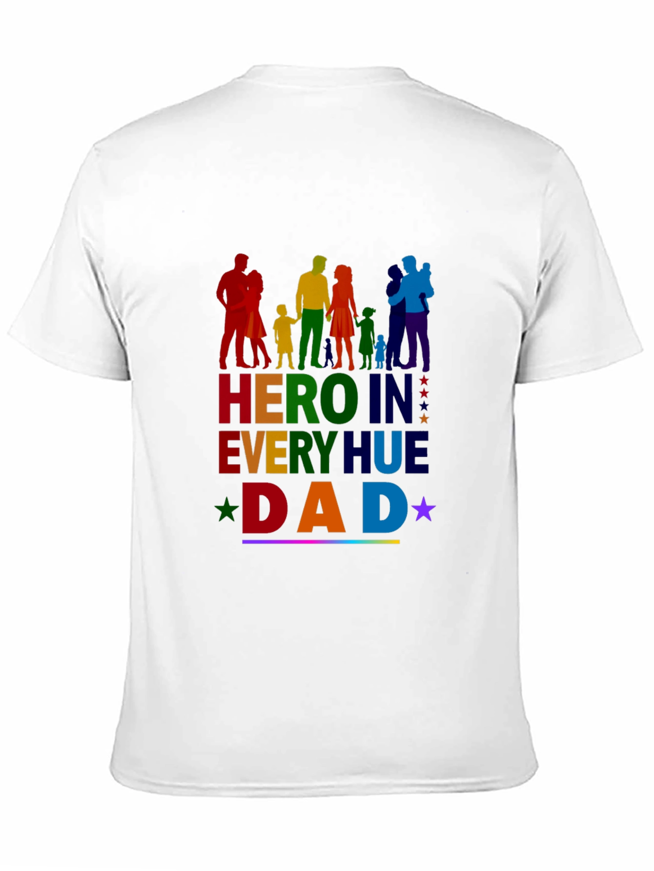 Rainbow Hero Dad T-Shirt - Pride Family Tee
