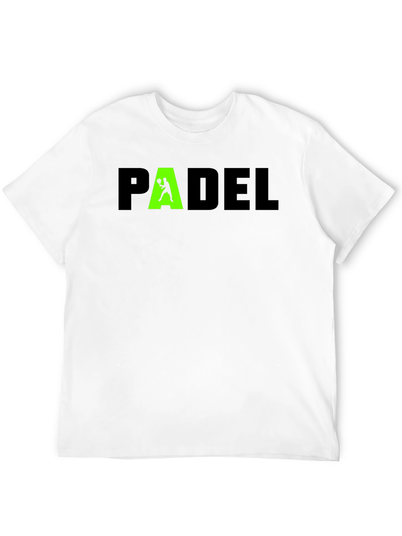 Padel Player Graphic Tee - Black Cotton T-Shirt