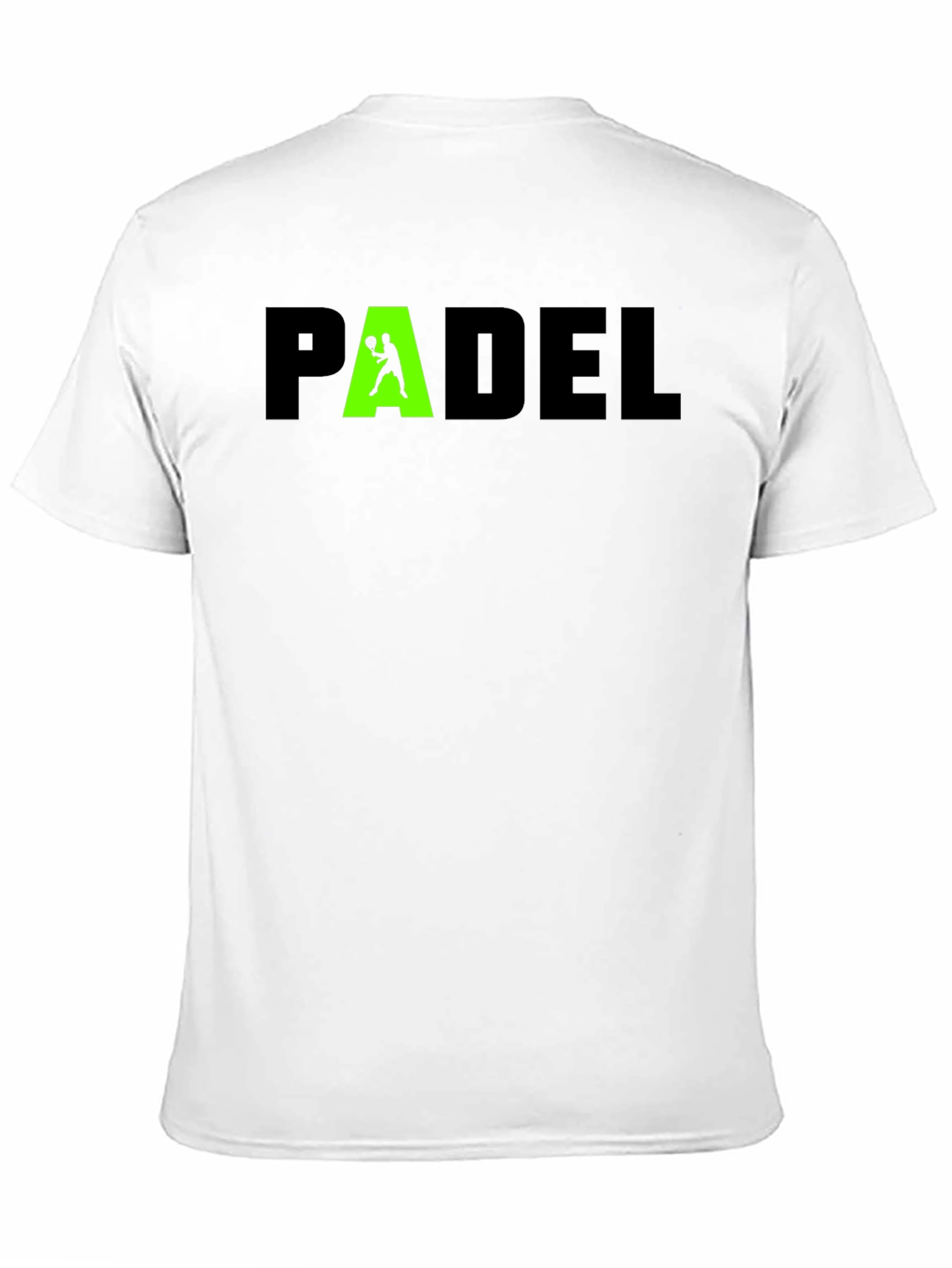 Padel Player Graphic Tee - Black Cotton T-Shirt