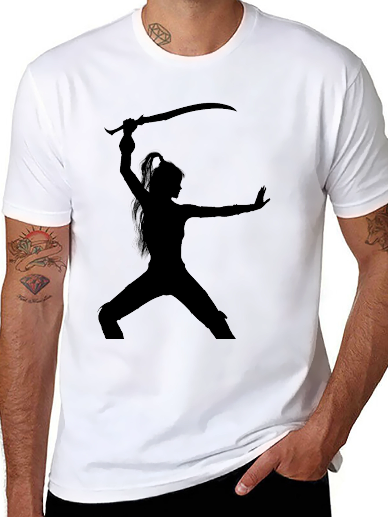 Warrior Silhouette Black T-Shirt