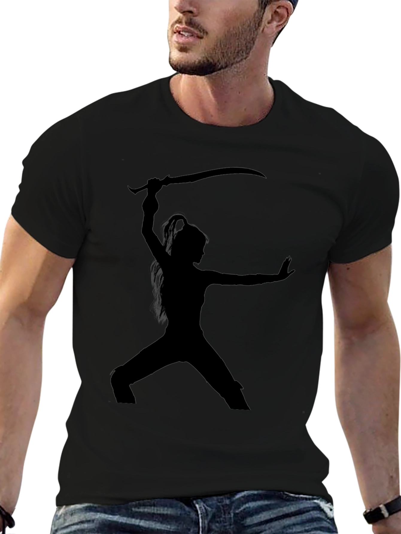Warrior Silhouette Black T-Shirt