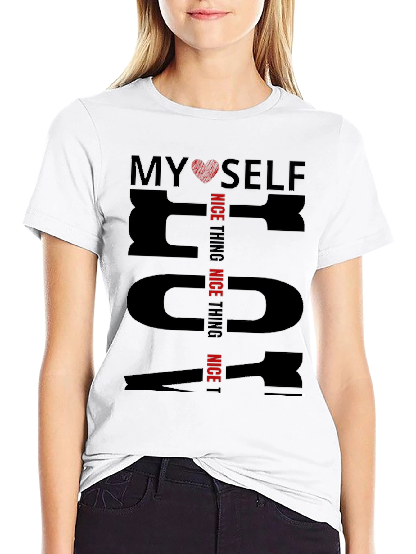 My Self T-Shirt Nice Thing Black Cotton Tee