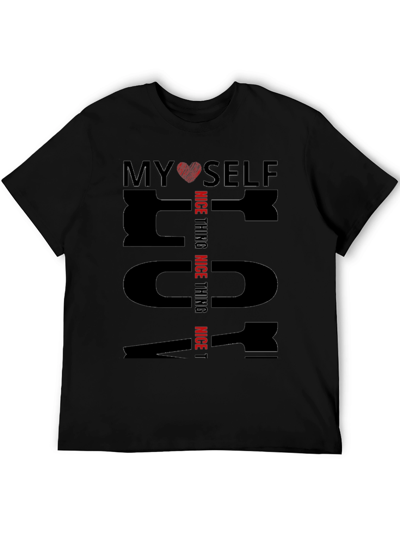 My Self T-Shirt Nice Thing Black Cotton Tee