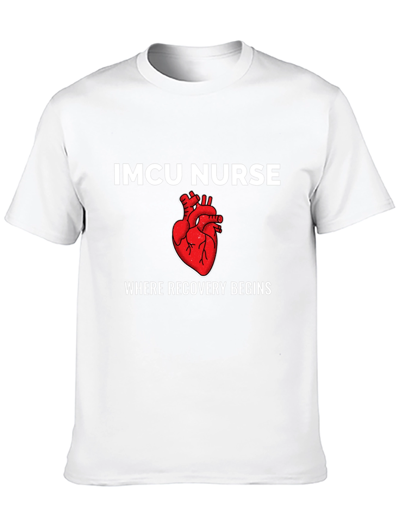 IMCU Nurse Heart T-Shirt - Recovery Begins Here