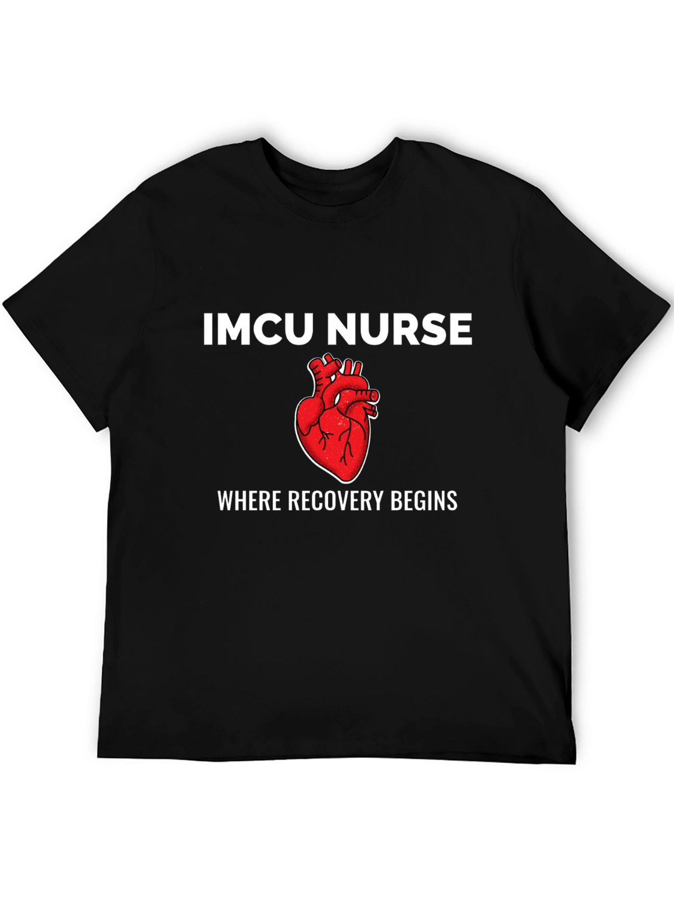 IMCU Nurse Heart T-Shirt - Recovery Begins Here