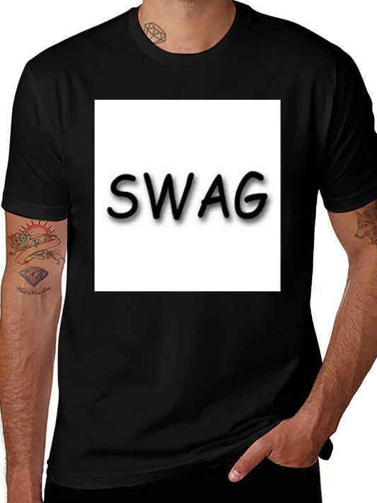 Mens Black T-Shirt - Swag Design