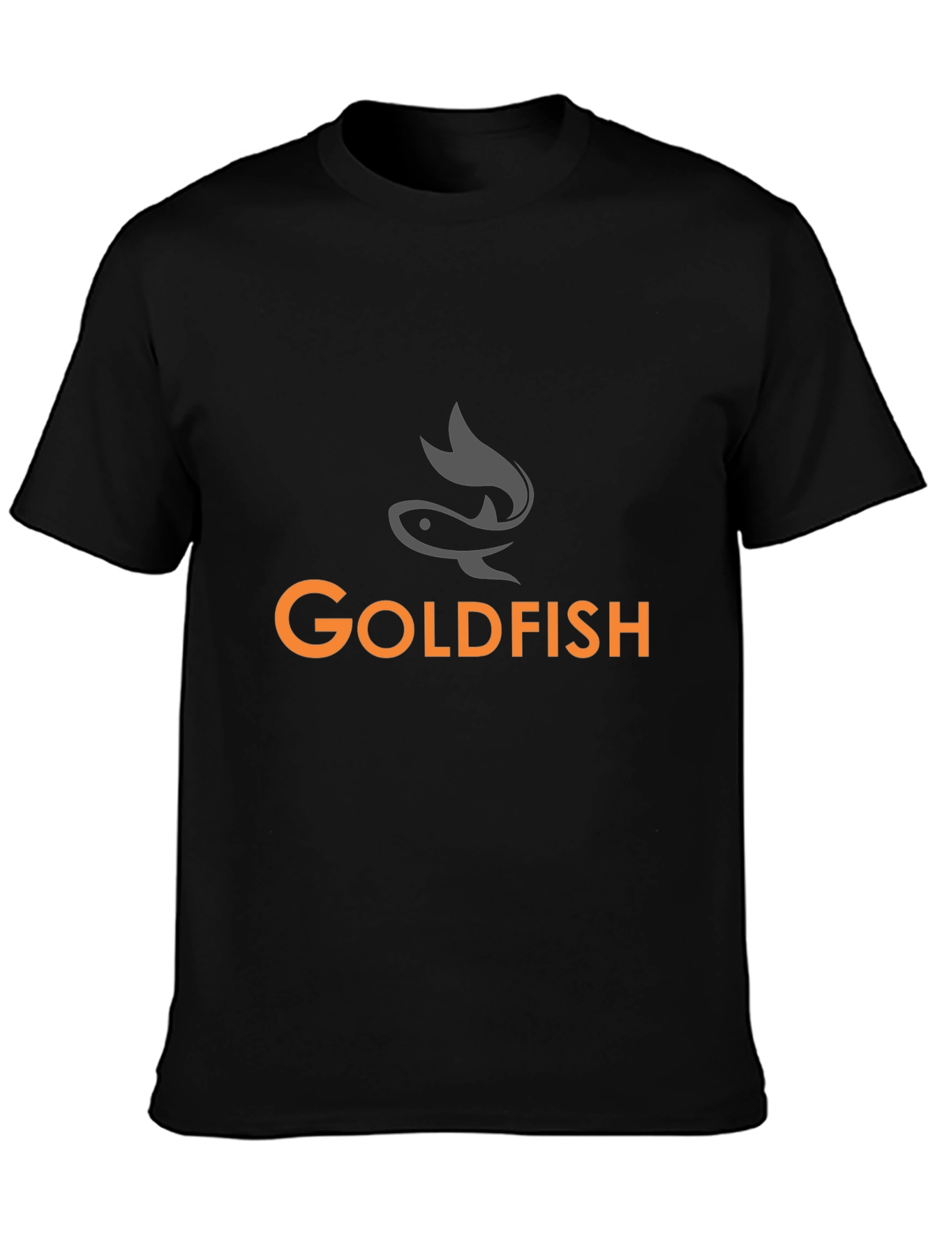 Goldfish Graphic Tee - Black Cotton T-Shirt