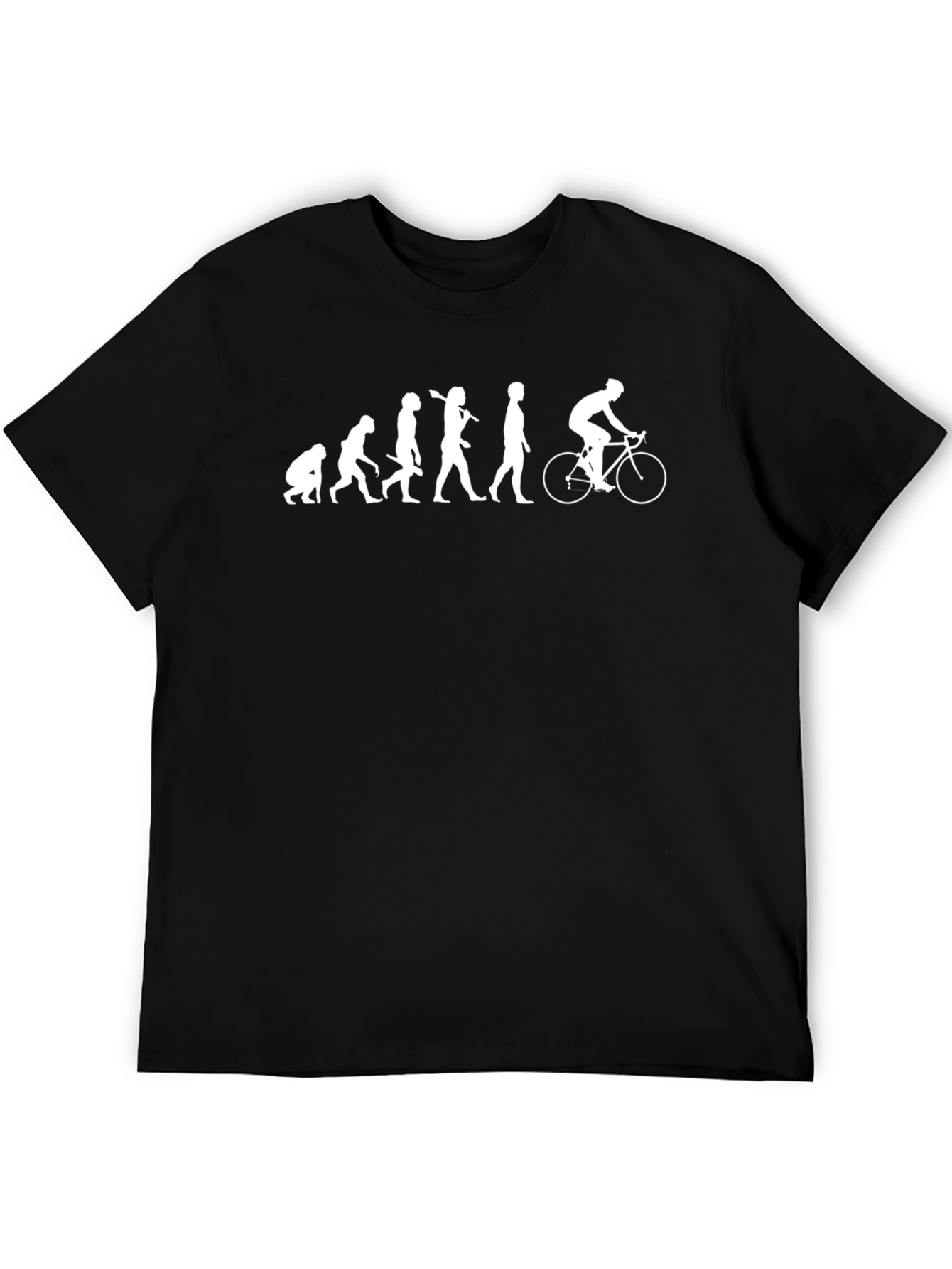 Evolution of Cyclist Black T-Shirt