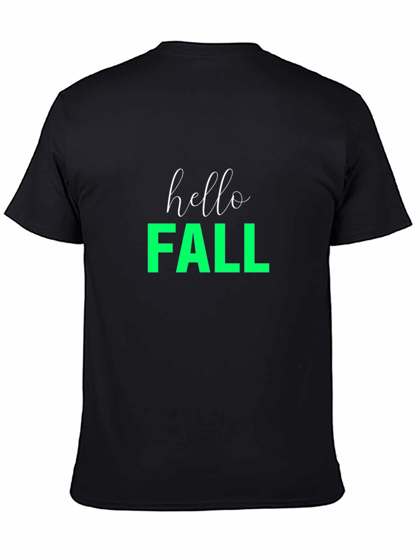 Hello Fall Graphic Tee - Black Casual T-Shirt