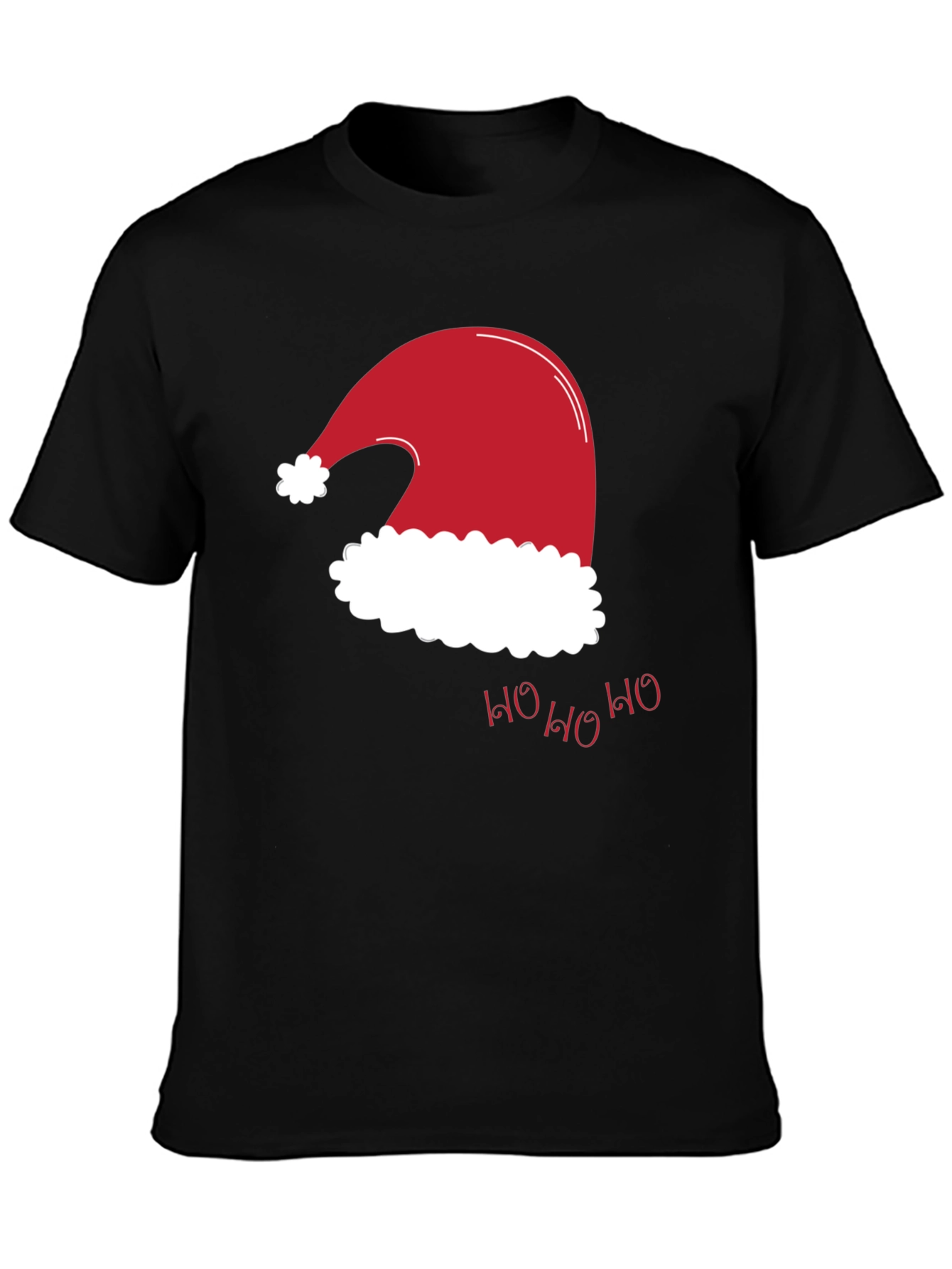 Festive Santa Hat T-Shirt - Holiday Cheer