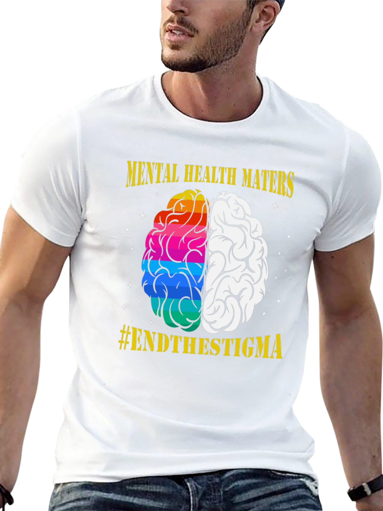 Mental Health Matters T-Shirt #EndTheStigma Brain Tee