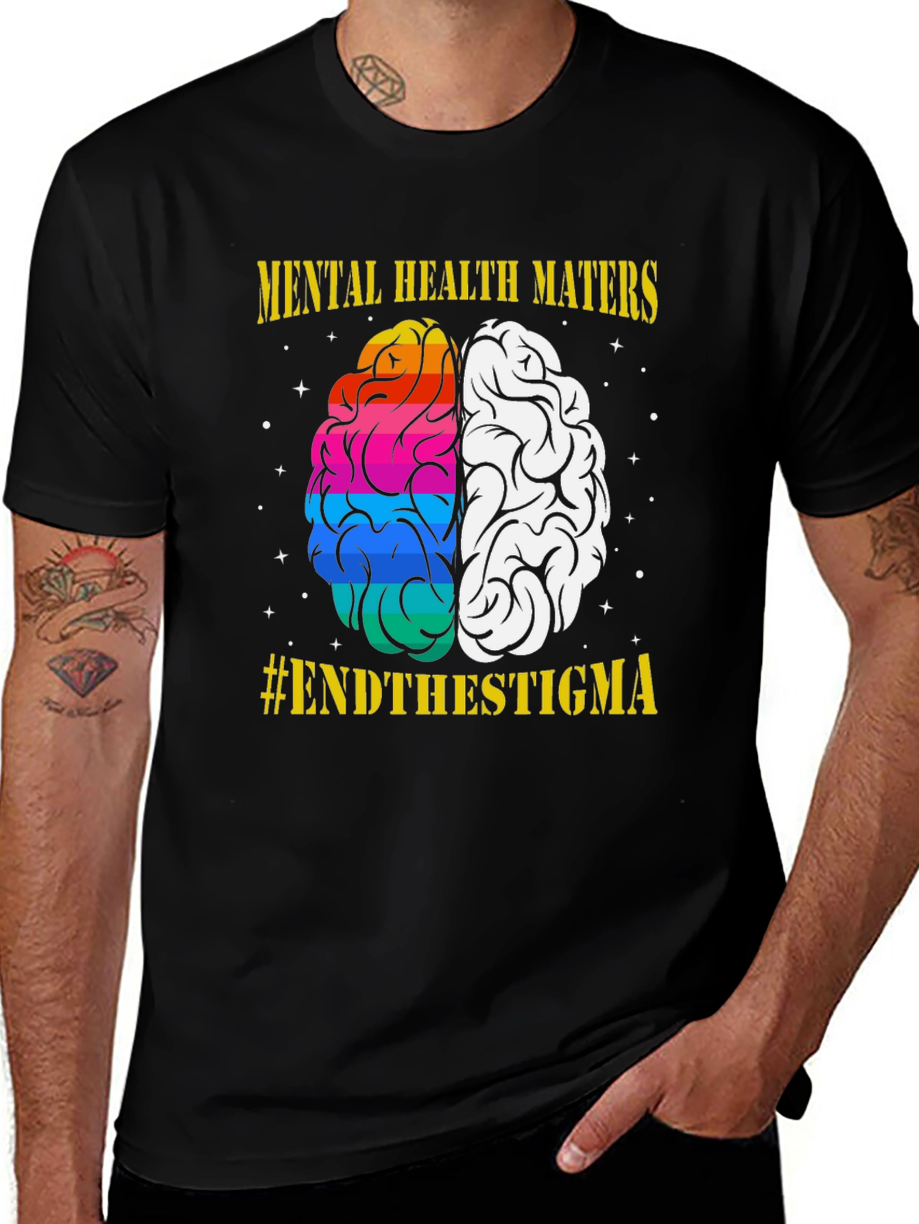 Mental Health Matters T-Shirt #EndTheStigma Brain Tee