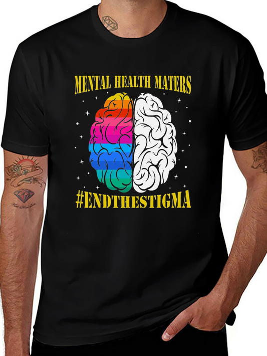 Mental Health Matters T-Shirt #EndTheStigma Brain Tee