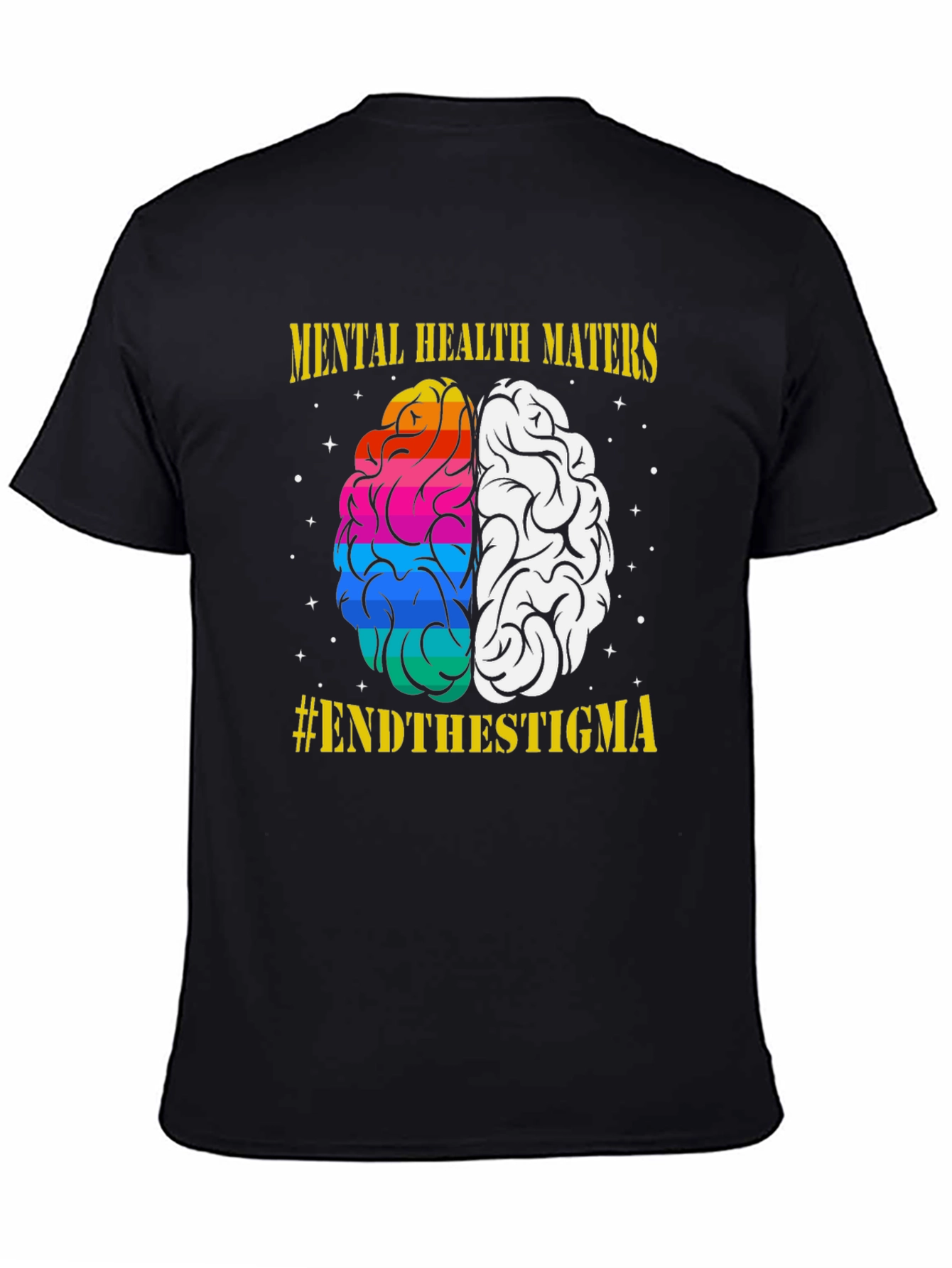 Mental Health Matters T-Shirt #EndTheStigma Brain Tee