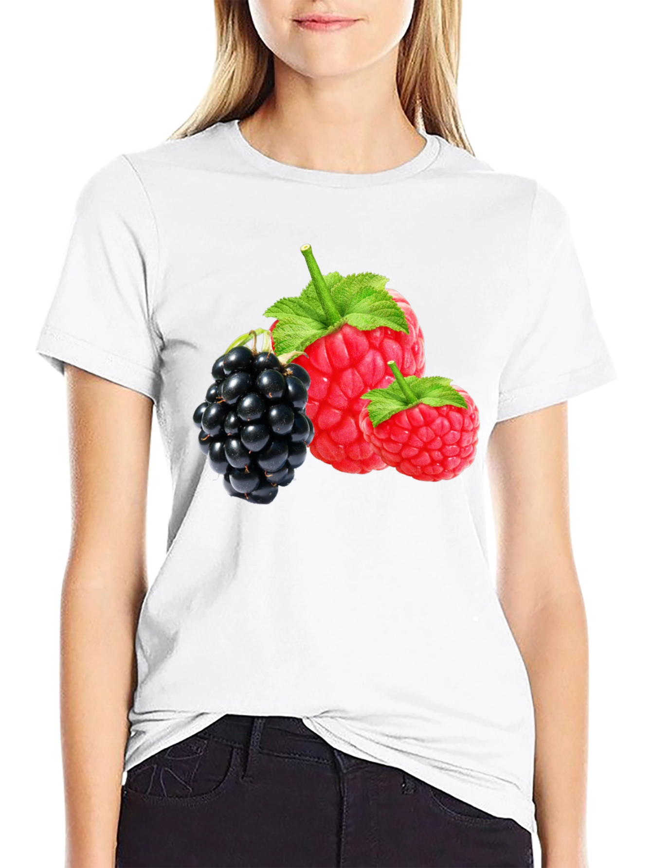 Raspberry and Blackberry Graphic T-Shirt