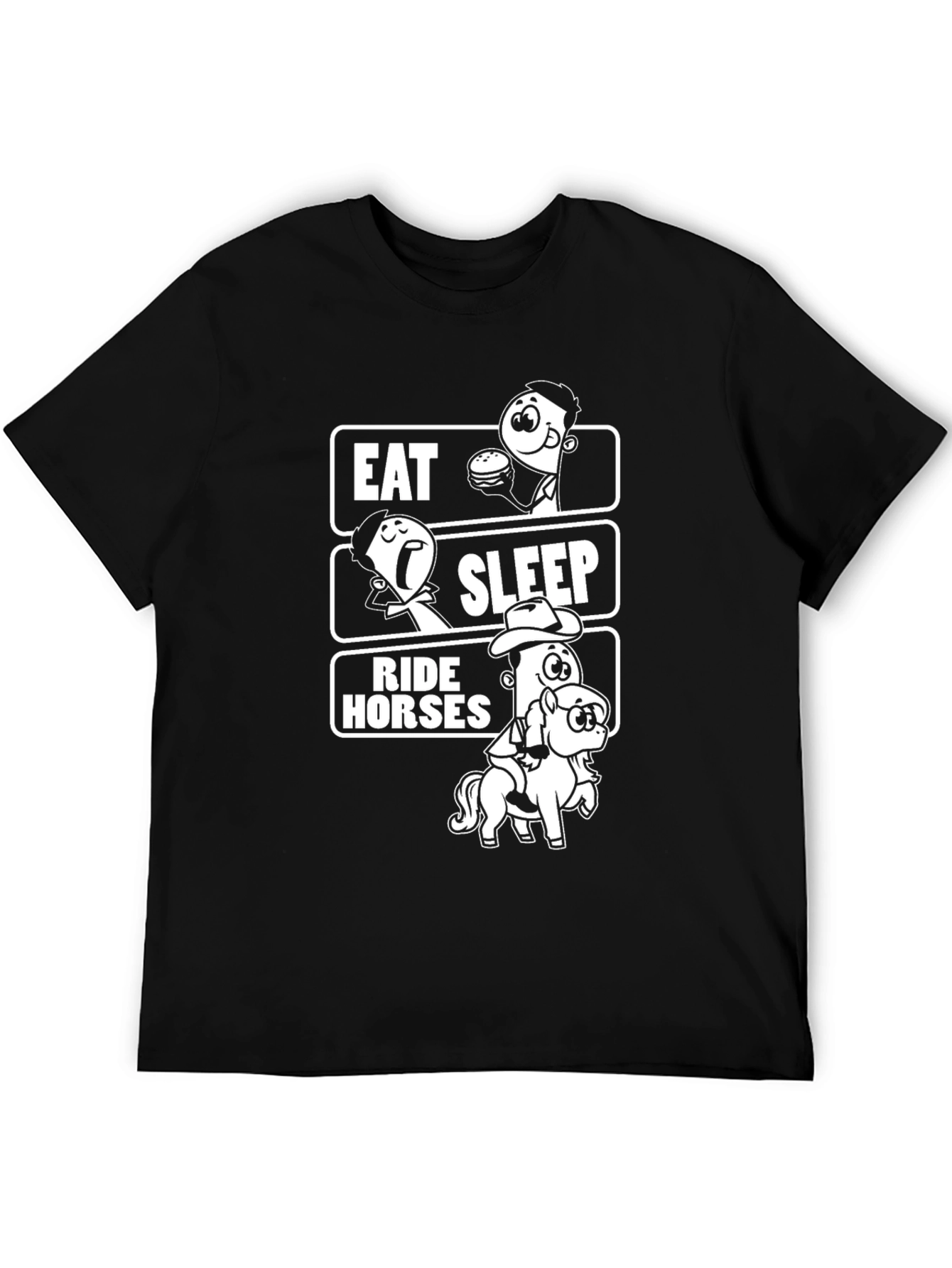 Eat Sleep Ride Horses Funny T-Shirt
