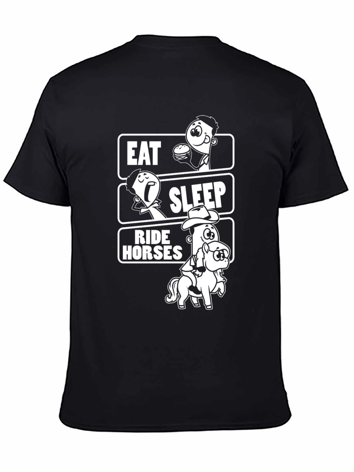 Eat Sleep Ride Horses Funny T-Shirt