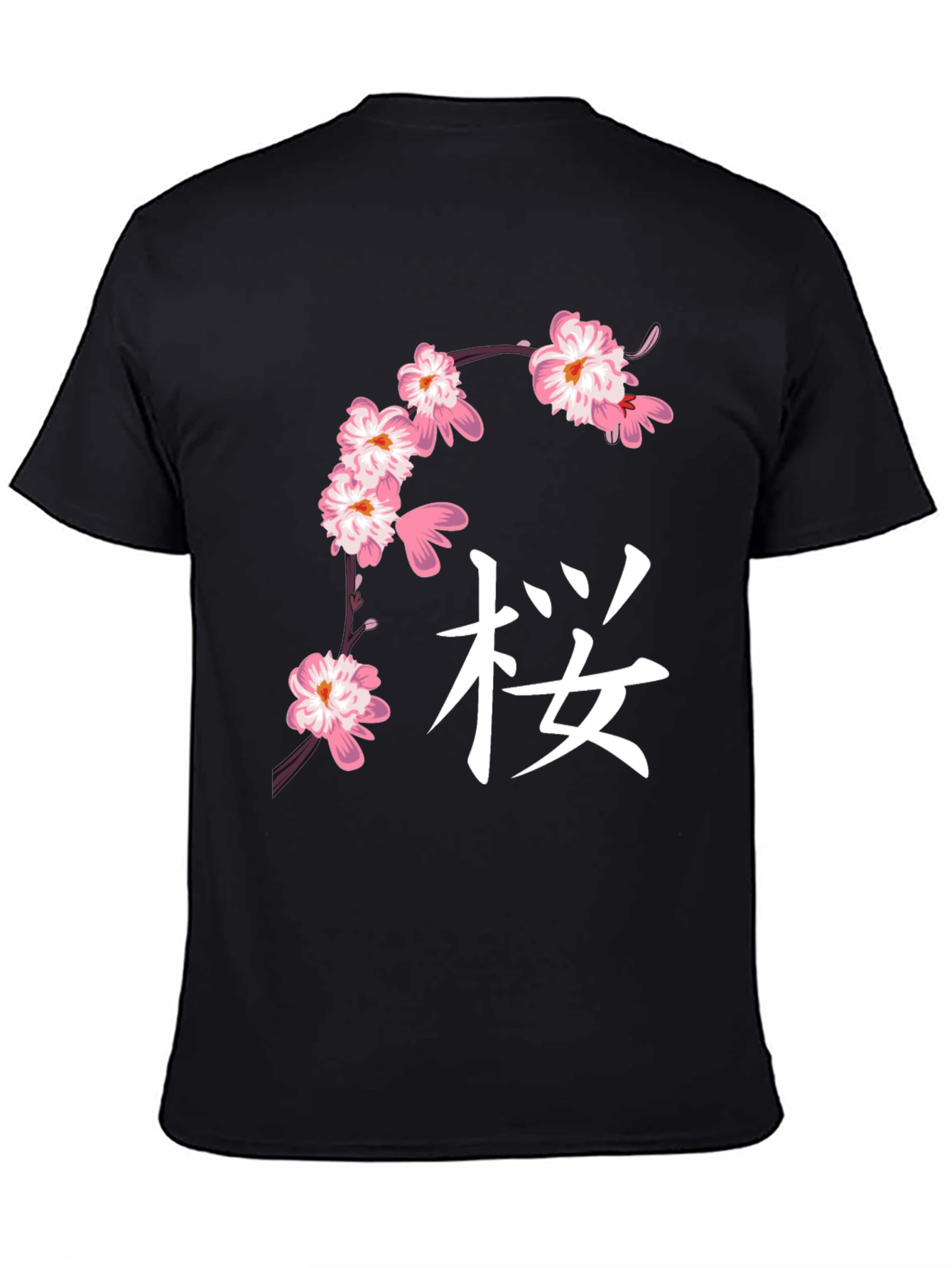 Black Cherry Blossom Graphic T-Shirt
