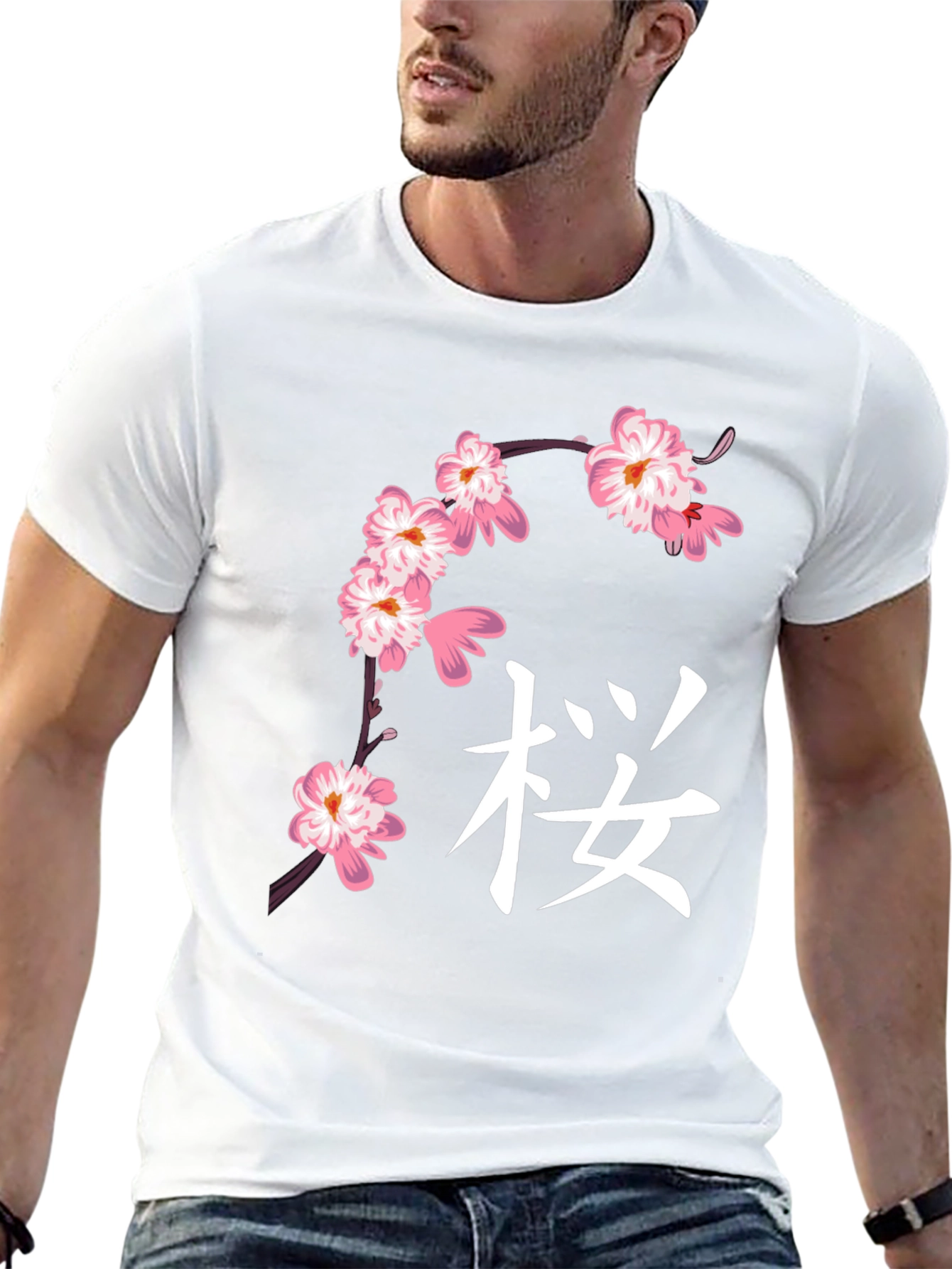 Black Cherry Blossom Graphic T-Shirt