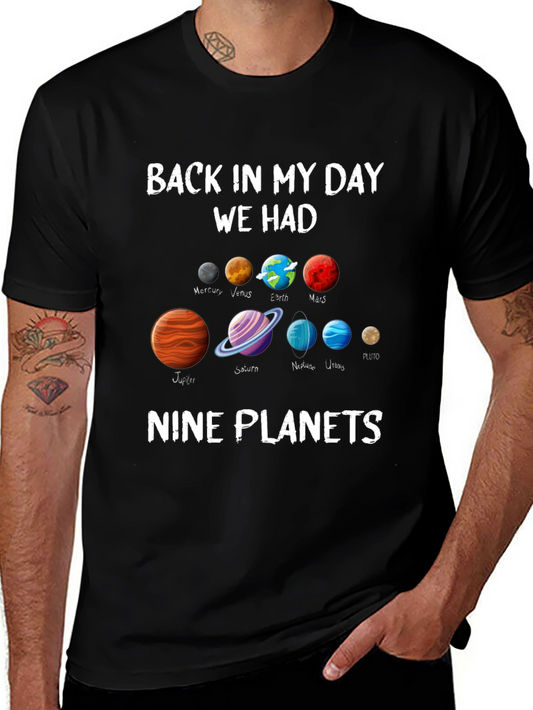 Retro Nine Planets T-Shirt - Astronomy Space Tee