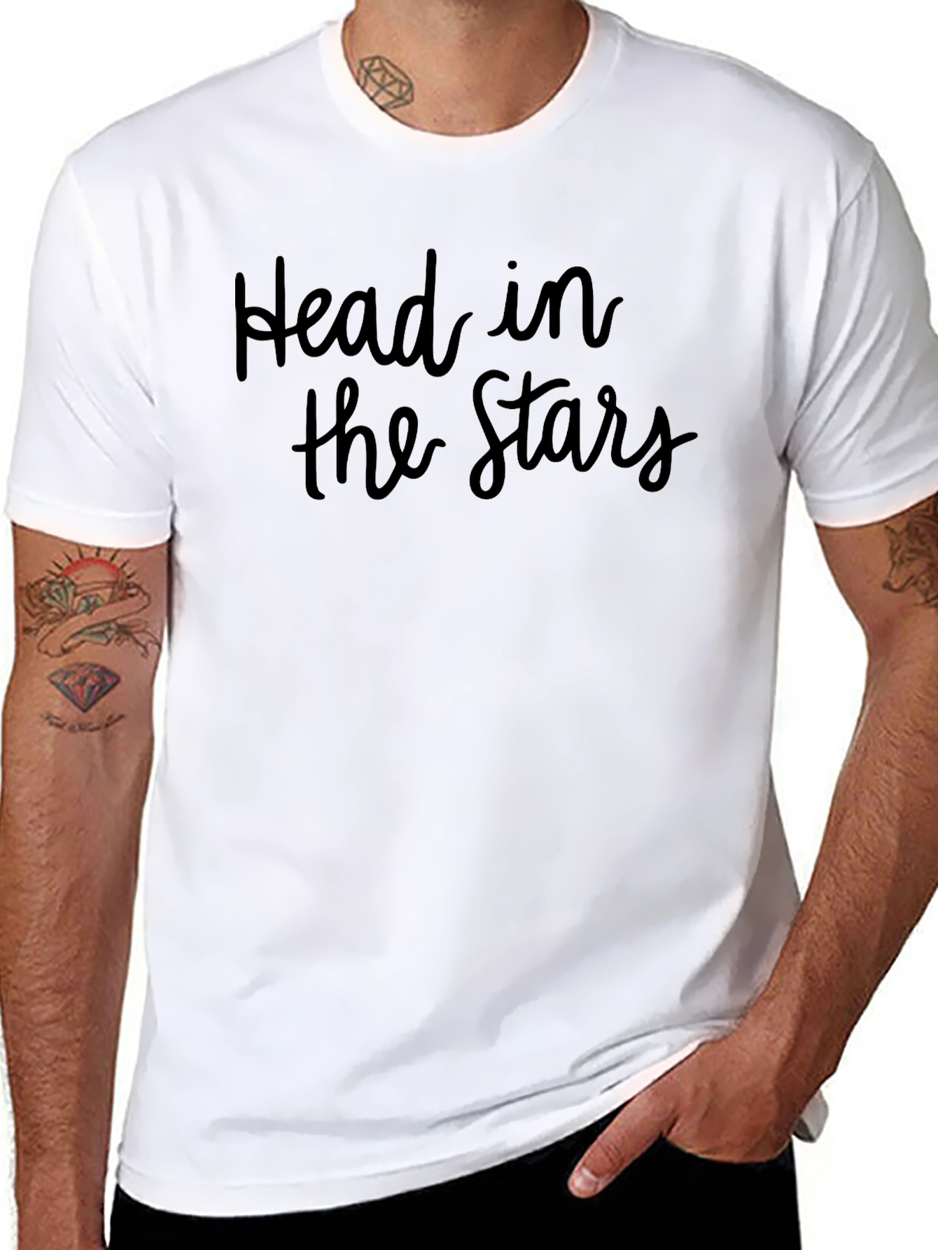 Head in the Stars Black Graphic Tee