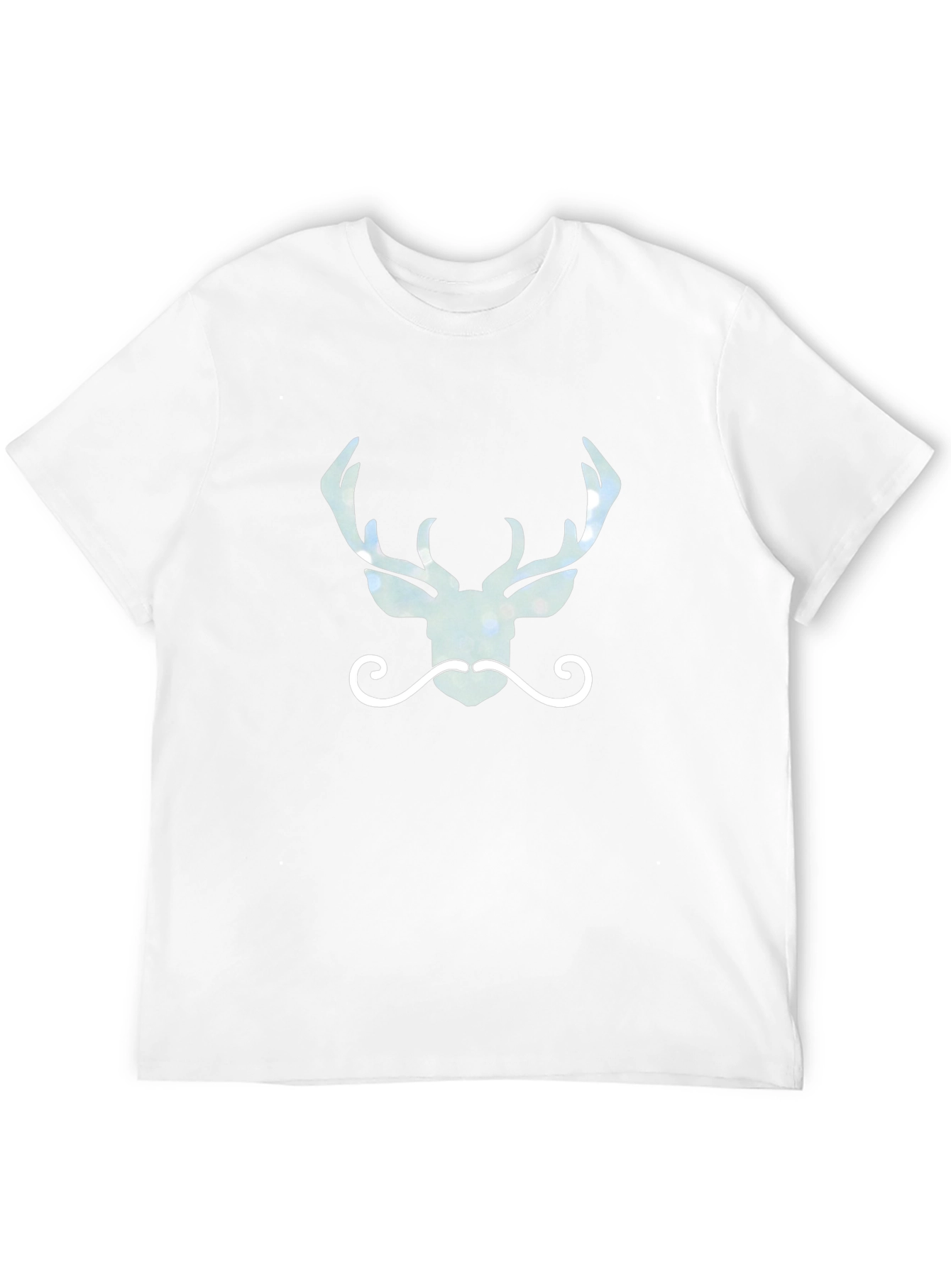 Stylish Deer Antler Graphic Tee - Mens Black T-Shirt