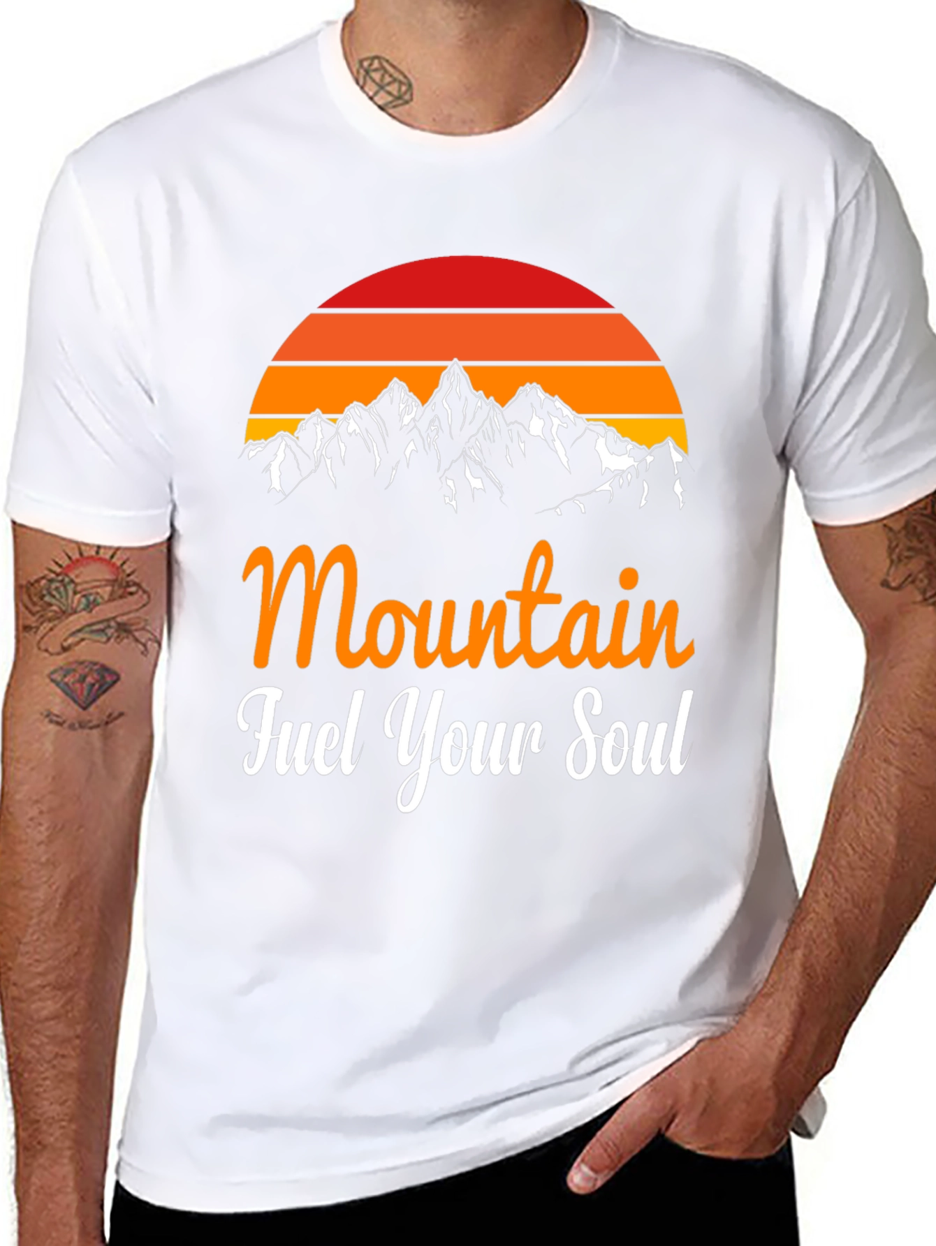 Mountain Fuel Your Soul Graphic Tee - Black