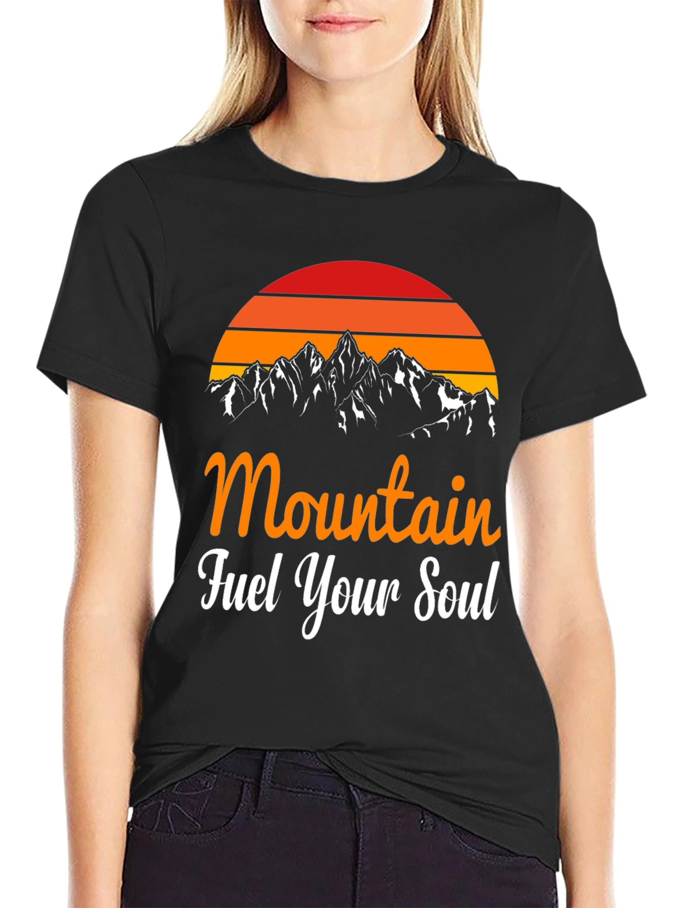 Mountain Fuel Your Soul Graphic Tee - Black