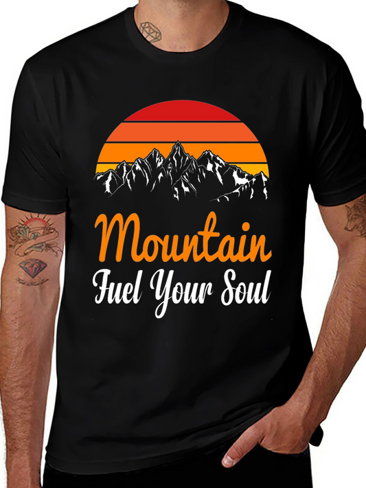Mountain Fuel Your Soul Graphic Tee - Black