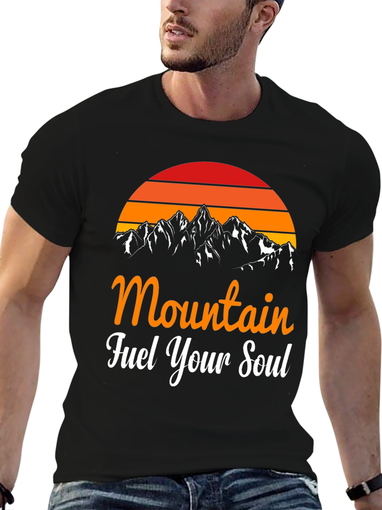 Mountain Fuel Your Soul Graphic Tee - Black