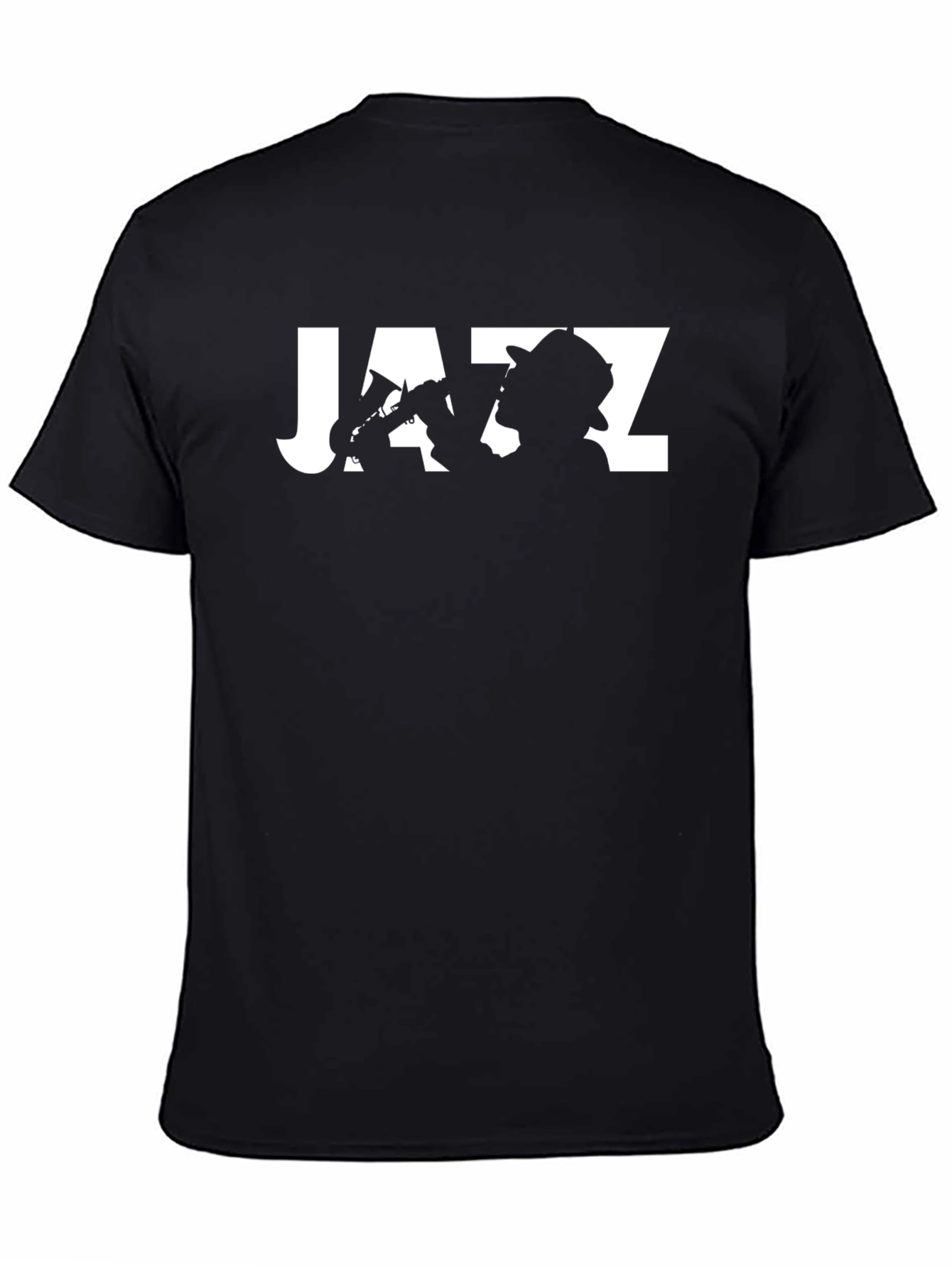 Cool Jazz Musician Graphic Tee - Black