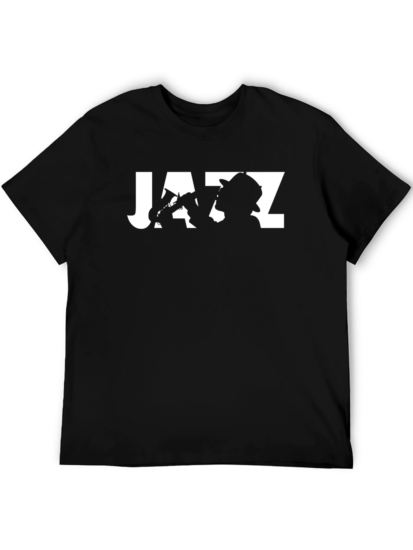 Cool Jazz Musician Graphic Tee - Black