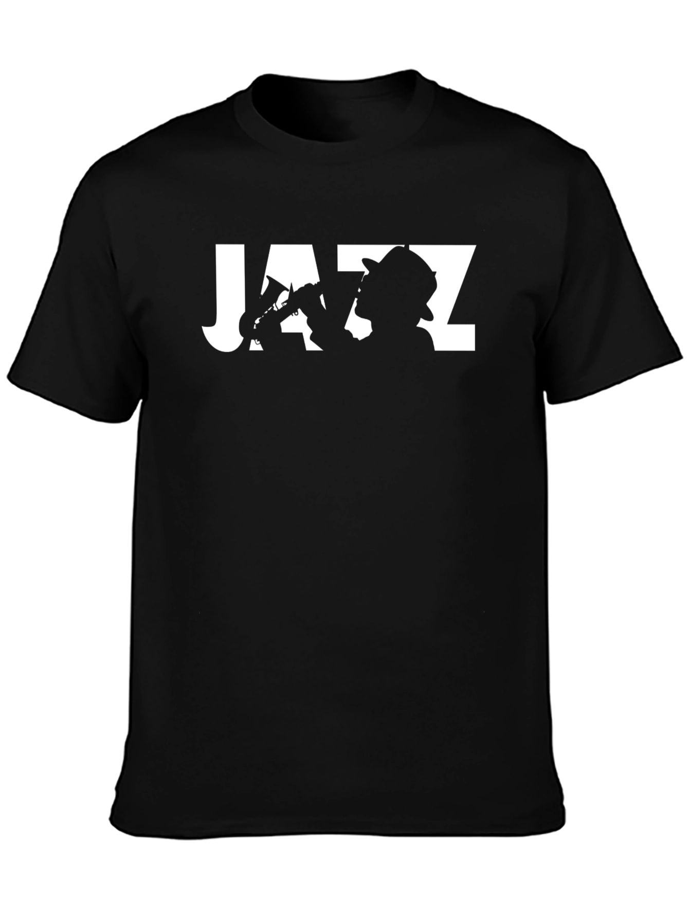 Cool Jazz Musician Graphic Tee - Black