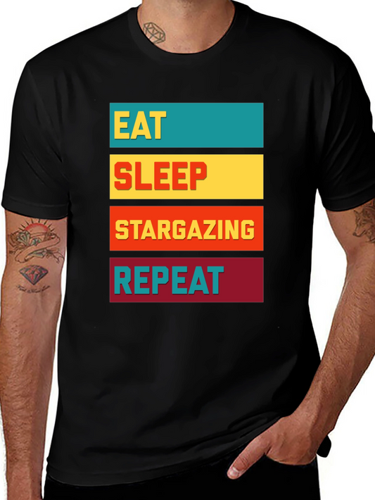 Eat Sleep Stargazing Repeat Graphic Tee