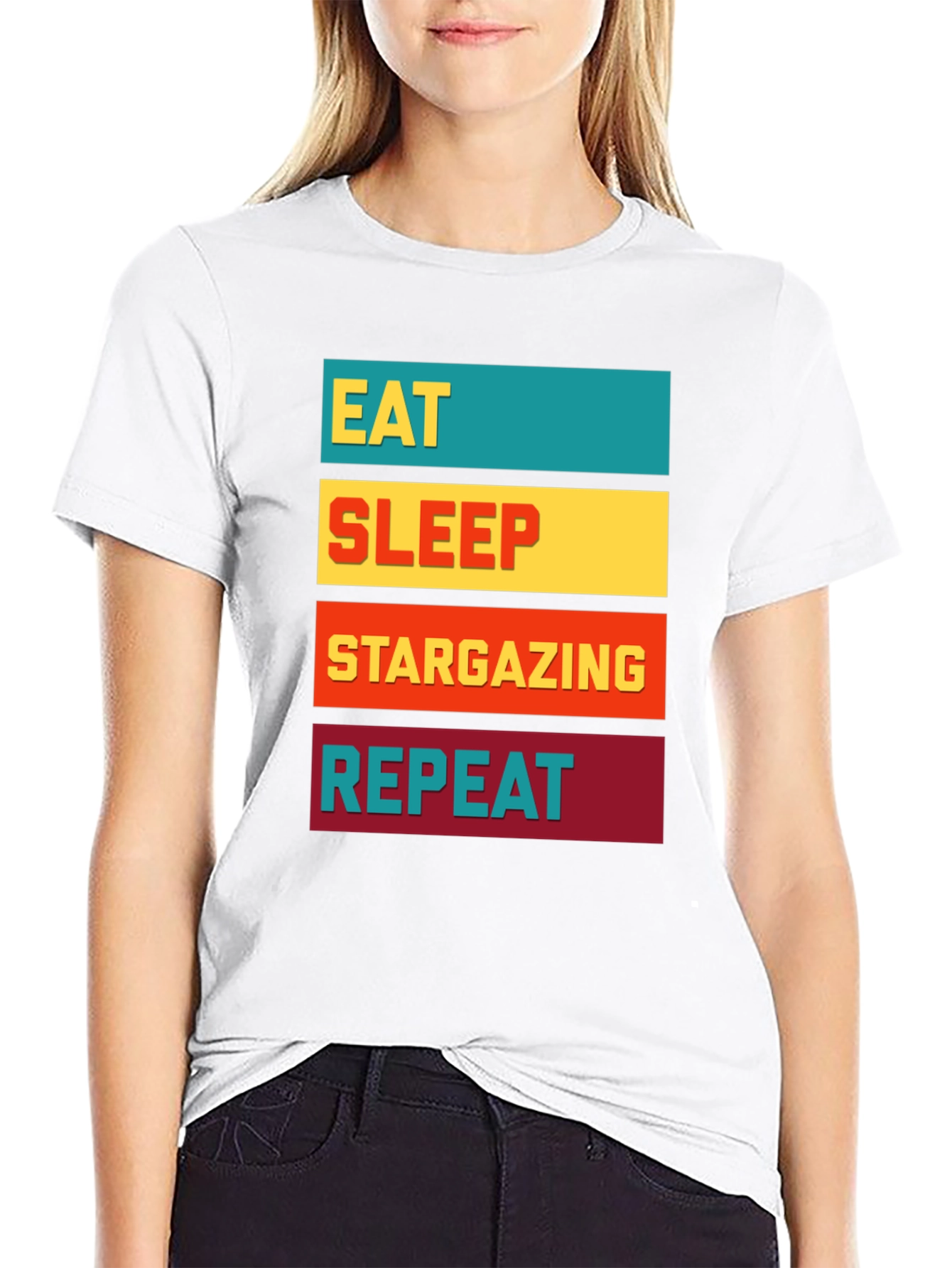 Eat Sleep Stargazing Repeat Graphic Tee